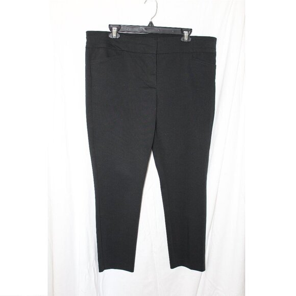 New York & Co (7th Avenue Design) Slim Leg Ankle Pants - Black - Size 14 - Picture 1 of 4